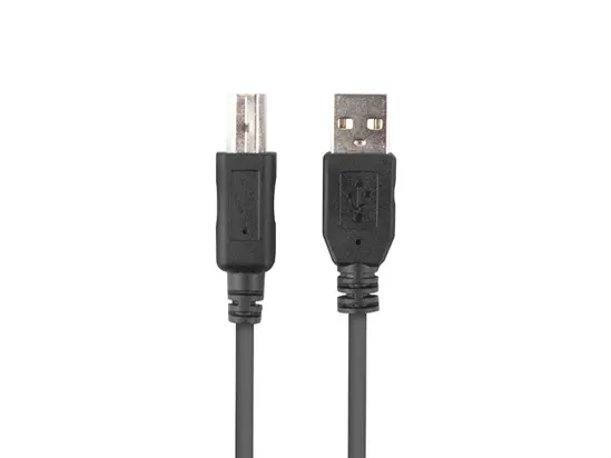 Кабел Lanberg Cable USB-A(M)-USB-B(M) 2.0 Ferrite 1.8m Box Black