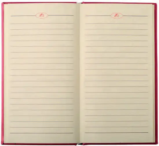 Календар бележник ФИНЕС разтворен