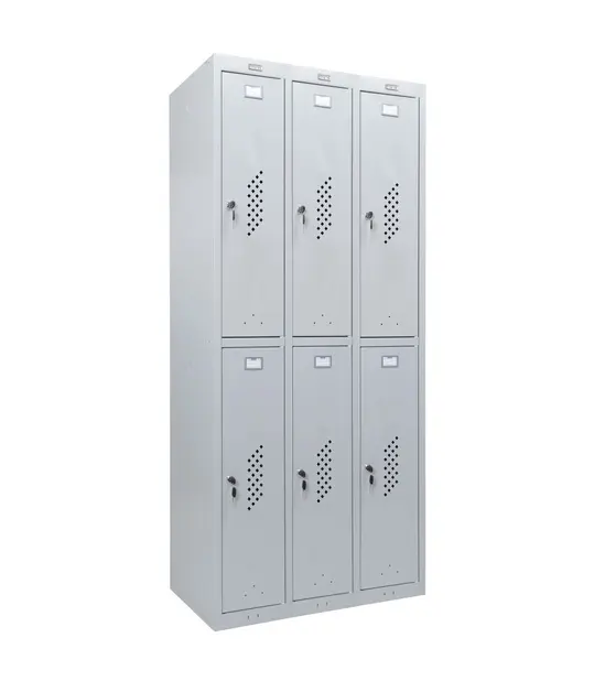 Метален гардероб PMT с 6 отделения 183х90х50 см- сниман отпред, всички врати затворени