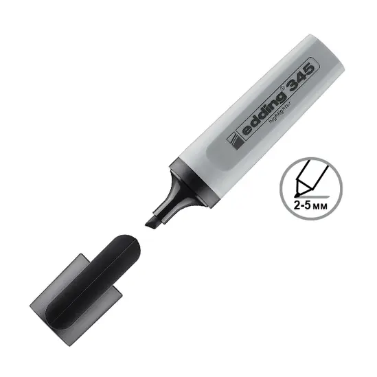 Текст маркер Edding Е-345  сив