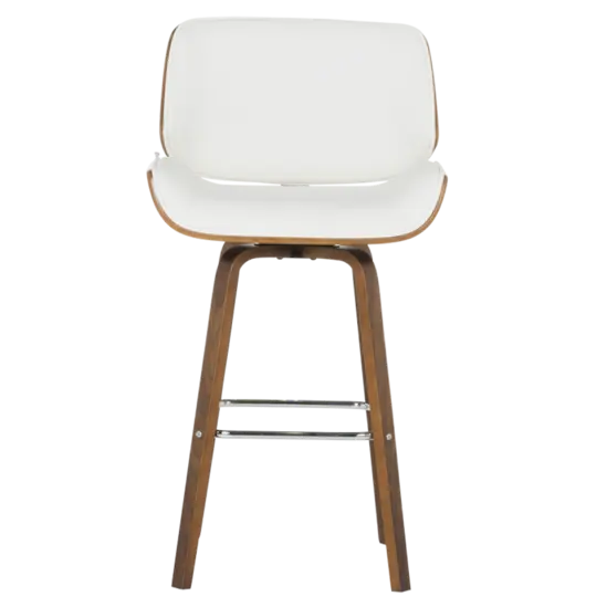 Бар стол ЙОСИФ-бяла еко кожа