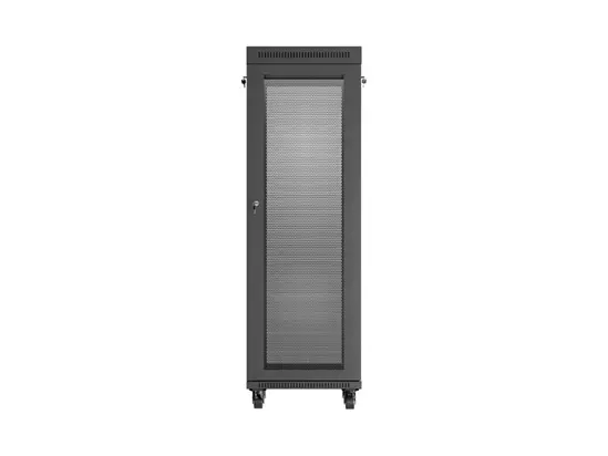 Комуникационен шкаф Lanberg rack cabinet 19' free-standing 37U600X600 (FLAT PACK) with mesh door LCD black