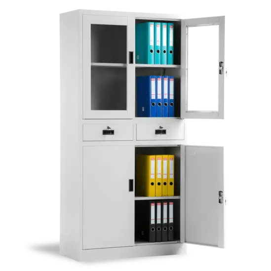 Архивен шкаф BTL LZ с 4 отделения 185х90х40 см - две отворени врати, отгоре и отдолу