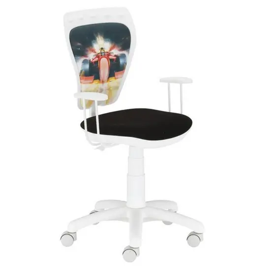 Детски стол Formula 1- бяла база