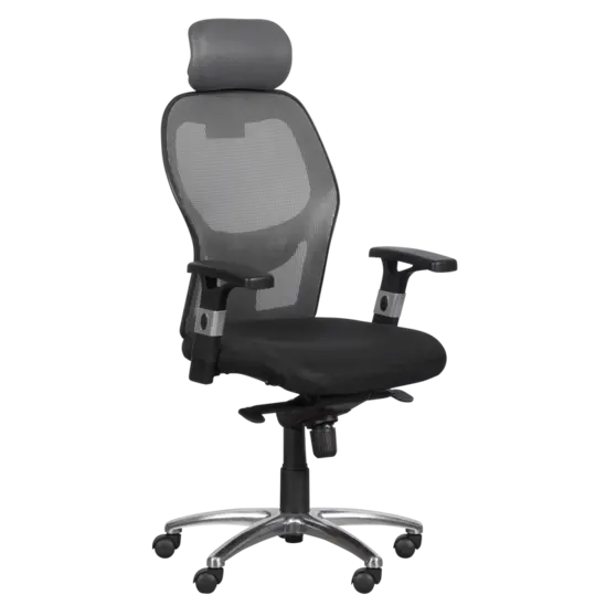 Директорски стол ВАЛЕРИ- снимка отстрани, дамаска