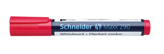 Маркер за бяла дъска и флипчарт Maxx 290 червен хоризонтален с капачка
