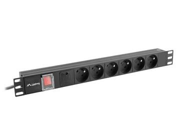 Разклонител Lanberg power distribution unit (pdu) 19' 1U 16a 6x french outlets 2m black