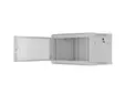 Комуникационен шкаф Lanberg rack cabinet 19' wall-mount 6U600x450 with perforated door grey (flat pack)