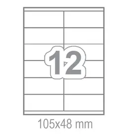 Самозалепващи етикети 105x48 12 бр.