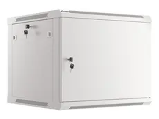 Комуникационен шкаф Lanberg rack cabinet 19' wall-mount 9U600x600 for self-assembly with metal door grey (flat pack)