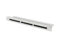 Пач панел Lanberg patch panel 24 port 1U 19' CAT.6a utp with cable organizer grey
