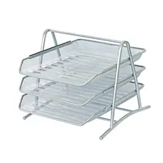 Хоризонтална поставка тройка мрежа сива