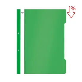 Папка PVC с перфорация зелена с пиктограма