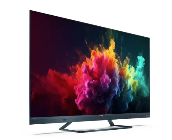 Телевизор Sharp 55FQ8EG, 55' QLED  GOOGLE TV, 4K 144Hz Quantum Dot 3840x2160 Aluminium Slim Frameless, AQUOS AI, DVB-TT2CSS2, 500 NIT, Active Motion 1400, HARMANKARDON, HDR10, Dolby Atmos, Dolby Vision, DTS:X, Google Assistant, HDMI eARC, Mini Compos
