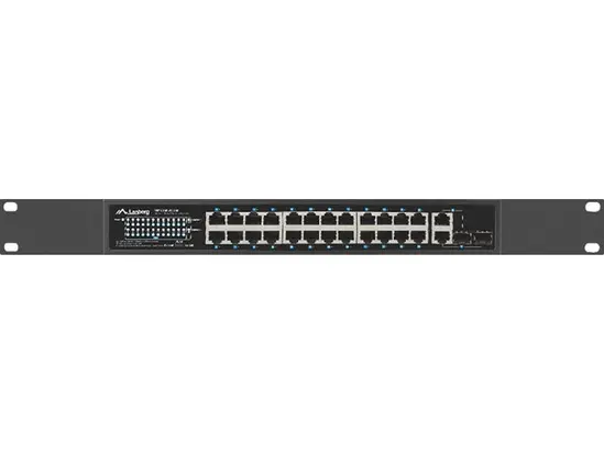 Комутатор Lanberg Switch 24 x 100MB POE+2 x Combo Rack 19' Gigabit Ethernet, 250W