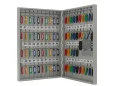 Табло за ключове EL 75 броя- сиво, отворено с наредени ключове вътре, с ел.заключване