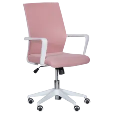 Работен стол КРАСИМИРА-сниман отпред, бял полипропилен