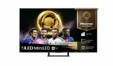 Телевизор Hisense 75" E8Q, 4K Ultra HD 3840x2160, ULED, Quantum Dot,144 Hz, HDR 10+, HLG, Dolby Vision, DTS Virtual X, Smart TV, Light Sensor, WiFi Direct, BT, Anyview Cast, 3xHDMI, 2xUSB, LAN, CI+, DVB-T2/C/S2,Singale stand, Black