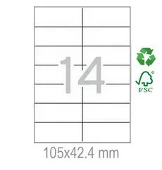 Рециклирани етикети 105x42.4 14 бр.