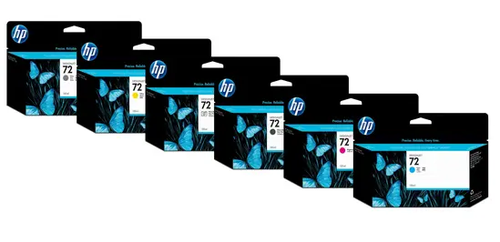 Комплект мастила за плотер HP 72 с подарък