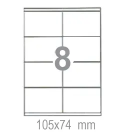 Самозалепващи етикети 105х74 8 бр.