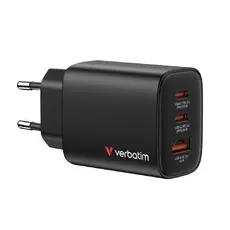 Зарядно устройство Verbatim Essentials GaN Charger 65W EU plug Black