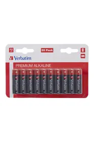 Батерия Verbatim ALKALINE BATTERY AA 20 PACK (HANGCARD)