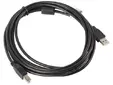 Кабел Lanberg  USB-A (M) - USB-B (M) 2.0 cable 3m, black ferrite
