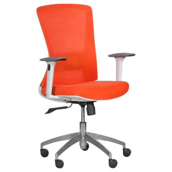 Работен стол ДЕЯН- оранжев, ергономичен, реулируем