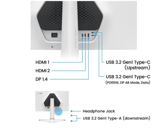 Монитор BenQ MOBIUZ EX271Q 27", IPS, 180Hz, 1ms, 2560x1440 2K QHD, HDR400, Gaming Monitor, Color Vibrance, Light Tuner, FreeSync Premium, KVM, Console Mode, B.I.+, LBL, 400 nits, 1000:1, HDMI, DP, USB C wDP alt. 65W PD, Speaker 2.5W x2,  6kg. WHITE