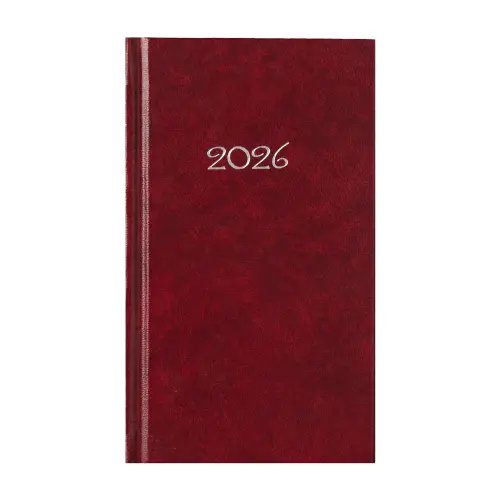 Календар - бележник СЛИМ джобен червен