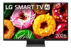 Телевизор LG 24LB70003LA, 23.6" WVA, LED, SMART TV AI, webOS 26, Full HD (1920 x 1080), Alpha 5 AI Gen9, HDR10, Google Cast, AI SOUND, WiFi, eARC (HDMI 2), CI, Bluetooth, USB 2.0, Simplink, RJ 45, Black