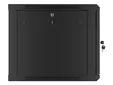 Комуникационен шкаф Lanberg rack cabinet 19' wall-mount 9U600x600 for self-assembly with metal door black (flat pack)