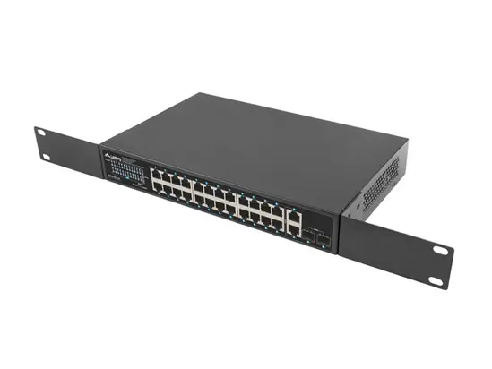 Комутатор Lanberg switch 24x 1GB poe+2x GB 2x sfp rack 19' gigabit ethernet 360w