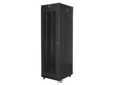 Комуникационен шкаф Lanberg rack cabinet 19' free-standing 42U600x800 (flat pack) with mesh door lcd black v2