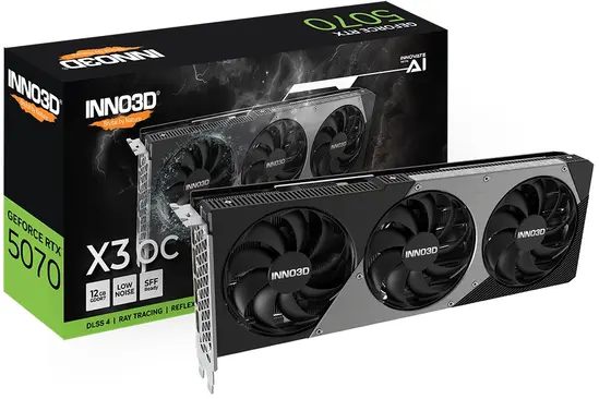 Видео карта Inno3D GeForce RTX 5070 12GB GDDR7 X3 OC