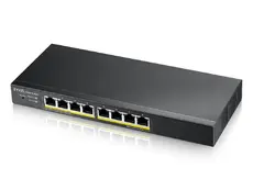 Комутатор Zyxel GS1915-8EP, 8-port GbE PoE Smart hybrid mode Switch, standalone or NebulaFlex Cloud, 60 Watt 802.3at, desktop, fanless