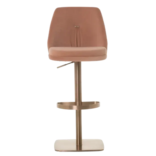 Бар стол ХЕЛЕНА- розов цвят, розова база