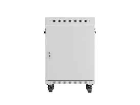 Комуникационен шкаф Lanberg rack cabinet 19' free-standing 15U600x600 (flat pack) with glass door lcd grey v2