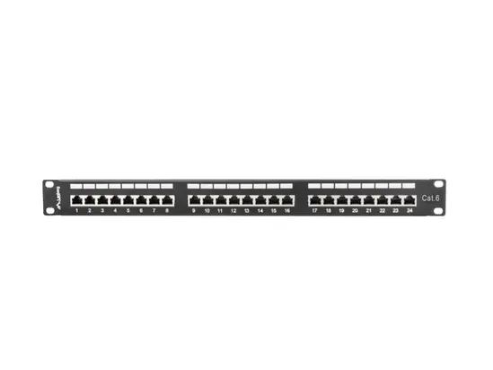 Пач панел Lanberg patch panel 24 port 1U CAT.6 shielded, black