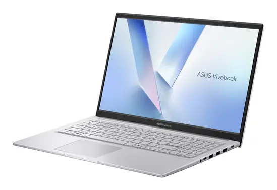Лаптоп Asus Vivobook X1504MA-BQ772NA,Intel 5 315 1.5 GHz (6MB Cache, up to 4.4 GHz, 6 cores, 6 Threads) up to 15TOPS, 15.6" FHD,(1920x1080),16GB DDR5, SSD 512 GB, No OS, Cool Silver,US, no adapter