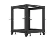 Комуникационен шкаф Lanberg open rack 19' 12U 600x600-1100 adjustable black