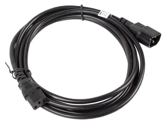 Кабел Lanberg extension power supply cable IEC 320 C13 - C14 3m VDE, black