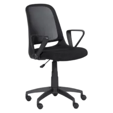 Работен стол ДЕА- снимка отстрани, черен цвят