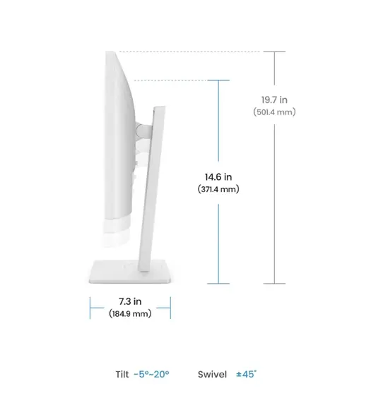 Монитор BenQ GW2486TC 24” IPS, FHD, 100Hz, 1920x1080, USB-C 65W, DP1.2x1, HDMI1.4x1, DP out, Speaker 2Wx2, Height Adjustable Stand, coding mode