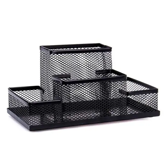 Органайзер за бюро четворка мрежа черен