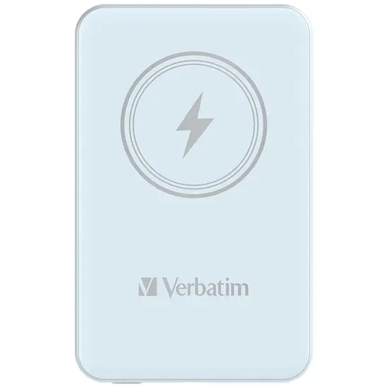 Външна батерия Verbatim MCP-5BE Power Pack 5000 mAh with UBS-C® PD 20W  Magnetic Wireless Charging 15W Blue