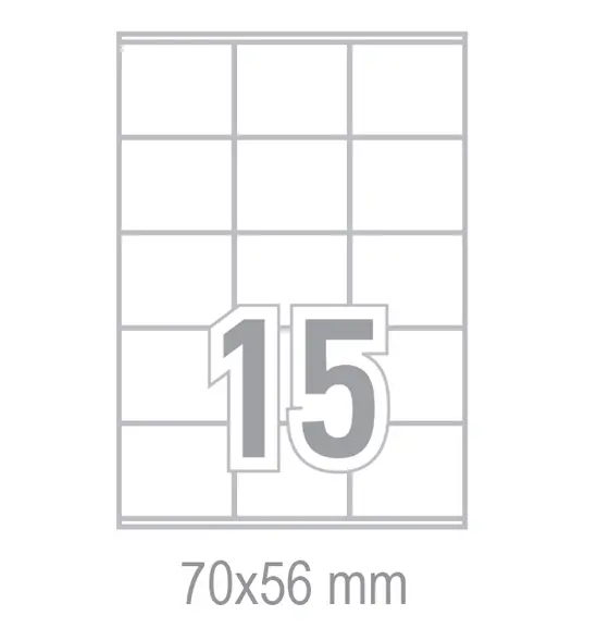 Самозалепващи етикети 70x56 15 бр.