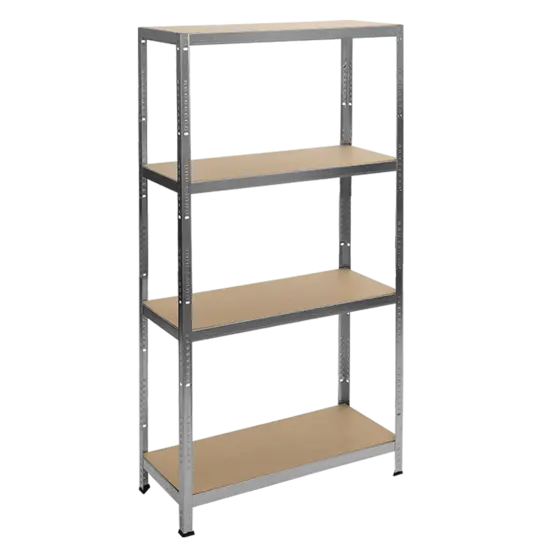 Метален стелаж BTL цинк 180x90x40см 600кг рафт - сглобен, празен, сниман отстрани