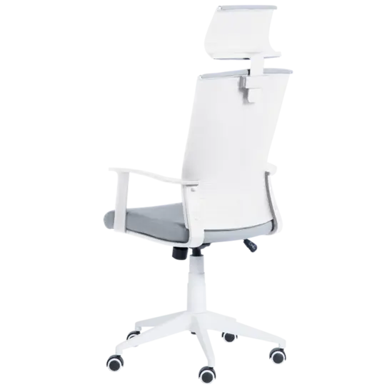 Директорски стол МАЛИК-снимка отзад, бял цвят